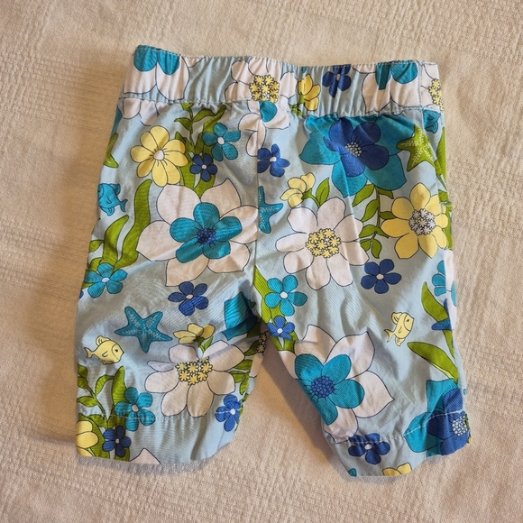Gymboree girls 3-6 months cropped pant Sea Splash line EUC - Picture 2 of 6